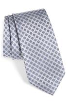 Men's Calibrate Forget Me Not Floral Silk Tie, Size - Metallic
