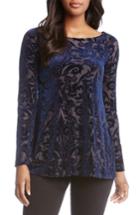 Women's Karen Kane Velvet Burnout High/low Top
