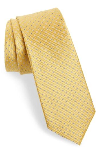 Men's 1901 Newport Dot Silk Tie, Size - Yellow