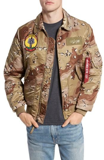 Men's Alpha Industries Cwo 45/p Storm Cruise Jacket - Brown