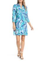 Women's Lilly Pulitzer Ansley Upf 50+ Polo Shift Dress, Size - Blue