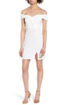 Women's Speechless Off The Shoulder Body-con Dress - Ivory