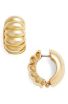 Women's Erwin Pearl Goldtone Shrimp Reversible Earrings