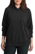 Women's Bun Maternity Relaxed Daily Maternity Nursing Hoodie - Black