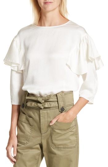 Women's Rebecca Taylor Silk Ruffle Blouse