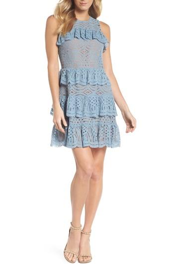 Women's Michael Michael Kors Tiered Lace Dress - Blue