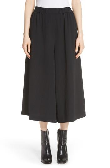 Women's Acne Studios Misela Wide Leg Crop Twill Pants Us / 40 Eu - Black