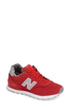 Women's New Balance 574 Luxe Rep Sneaker .5 B - Red