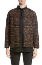 Women's Lafayette 148 New York Alexa Tweed Jacket, Size - Brown