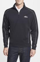 Men's Cutter & Buck Baltimore Ravens - Edge Drytec Moisture Wicking Half Zip Pullover