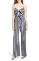 Women's Socialite Double Tie Front Jumpsuit - Blue