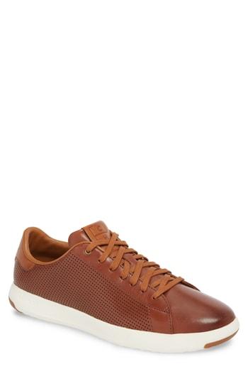 Men's Cole Haan Grandpr? Perforated Low Top Sneaker .5 W - Brown