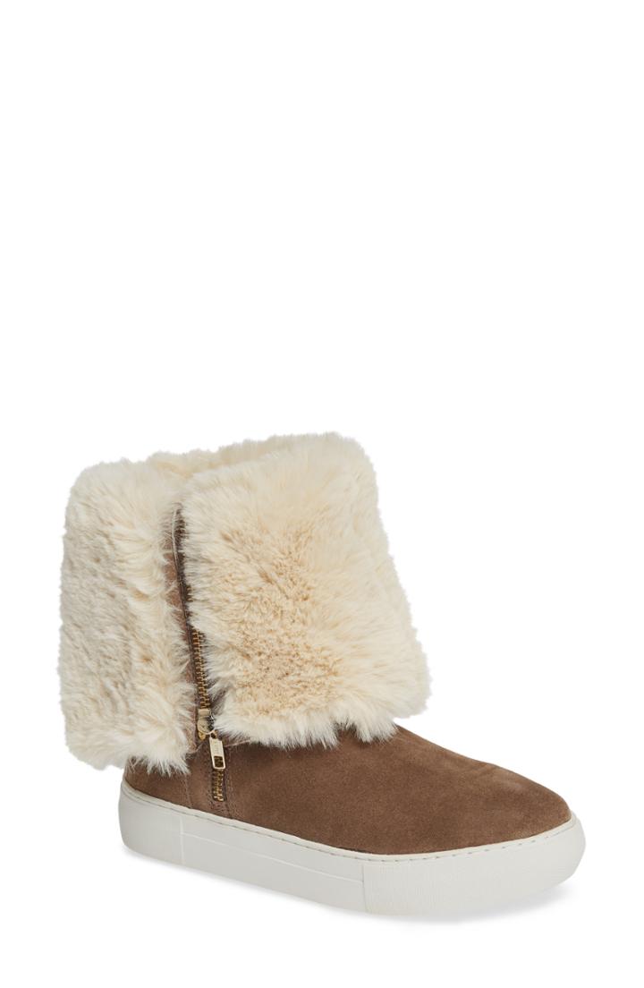 Women's Jslides Apple Faux Shearling Boot .5 M - Brown