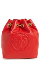 Tory Burch Mini Fleming Leather Backpack - Red