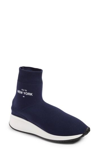 Women's Joshua Sanders Fly To High Top Sock Sneaker .5us / 36eu - Blue