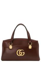 Gucci Large Arli Leather Top Handle Bag - Burgundy