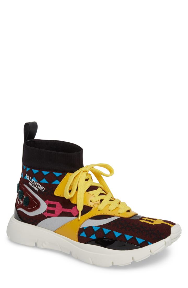 Men's Valentino Heroes Embroidery Sneaker Us / 40eu - Burgundy