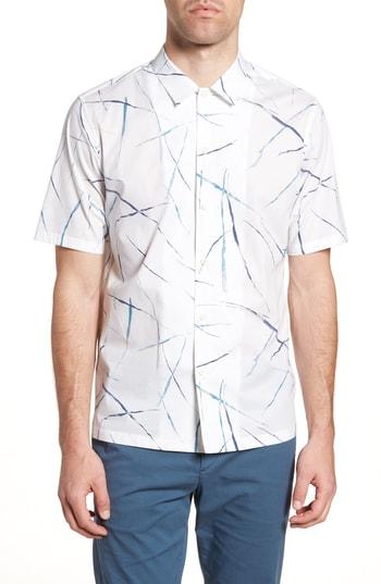 Men's Theory Wyoming Kelton Slim Fit Sport Shirt - Blue