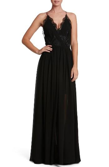 Women's Dress The Population Chloe Lace & Chiffon Gown