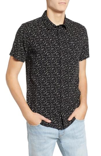 Men's Rvca Pins & Needles Woven Shirt - Grey