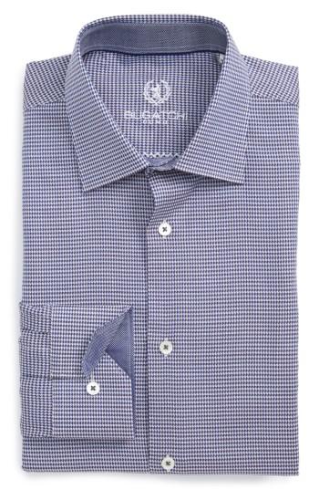 Men's Bugatchi Trim Fit Houndstooth Dress Shirt .5 - Purple
