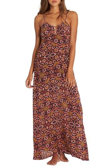 Women's Billabong Sky On Fire Maxi Dress - Blue