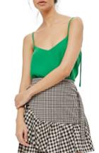 Women's Topshop Rouleau Swing Camisole Us (fits Like 0-2) - Green