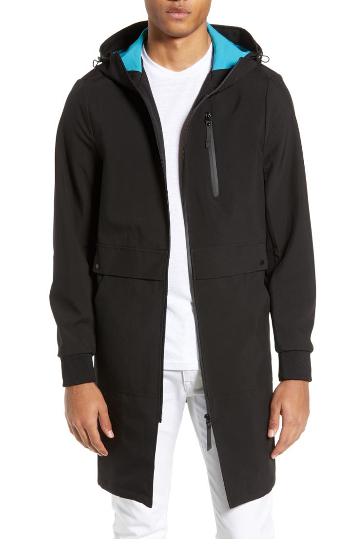 Men's River Stone Slim Fit Water Resistant Hooded Jacket
