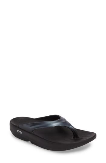 Women's Oofos Oolala Flip Flop M - Grey