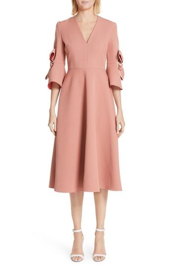 Women's Roksanda Sibella Bow Trim Dress Us / 10 Uk - Coral