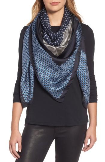 Women's Stella Mccartney Mixed Print Silk Scarf, Size - Black