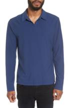 Men's James Perse Long Sleeve Cotton Polo (xl) - Blue
