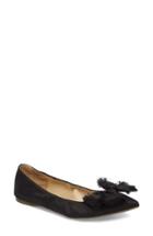 Women's J.crew Lottie Frayed Bow Flat .5 M - Black