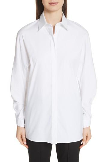 Women's Lafayette 148 New York Victoria Cotton Blend Blouse