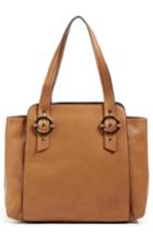 Sole Society Faux Leather Camera Crossbody Bag - Brown