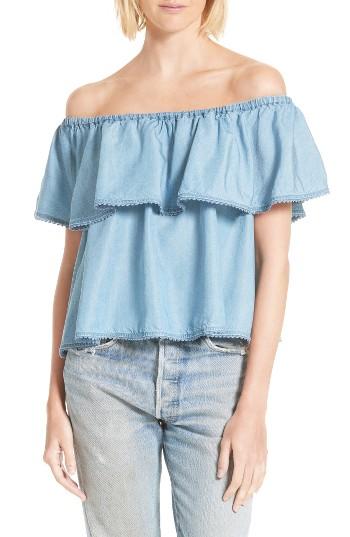 Women's Rebecca Minkoff Dev Off The Shoulder Blouse - Blue