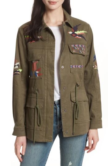 Women's Tanya Taylor Alina Embroidered Twill Jacket