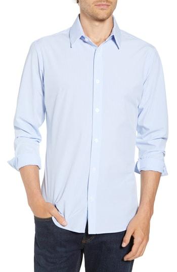 Men's Mizzen+main Ridgway Slim Fit Performance Sport Shirt - Blue
