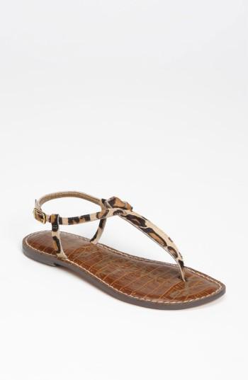 Women's Sam Edelman Gigi Genuine Calf Hair Sandal M - Beige