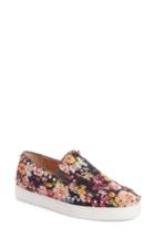 Women's Christian Louboutin Pik Boat Floral Slip-on Sneaker .5us / 36.5eu - Black