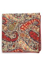 Men's Armstrong & Wilson Paisley Stew Cotton Pocket Square