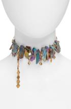 Women's Hespera Jewelry Black Dahlia Aura Quartz Collar Necklace