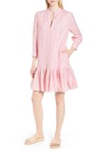Women's Nordstrom Signature Stripe Drop Hem Dress - Red