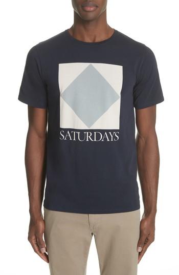 Men's Saturdays Nyc Diamond Graphic T-shirt - Blue