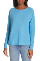 Women's Nordstrom Signature Cashmere Ribbed Pullover - Blue