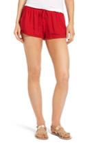 Women's Roxy Mystic Topaz Beach Shorts - Red