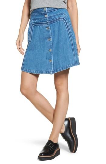 Women's Paul & Joe Sister A-line Skirt Us / 34 Fr - Blue