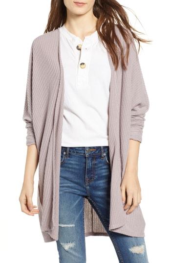 Women's Project Social T Keep It Casual Thermal Cardigan - Purple