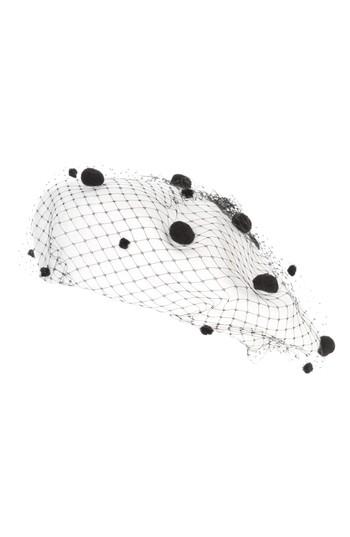 Women's Helene Berman Pompoms Veil Beret -