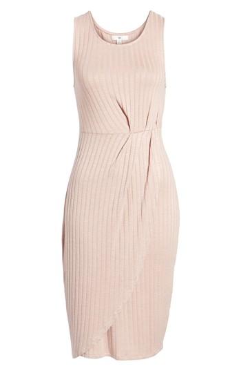 Women's Bp. Gathered Waist Midi Dress - Pink